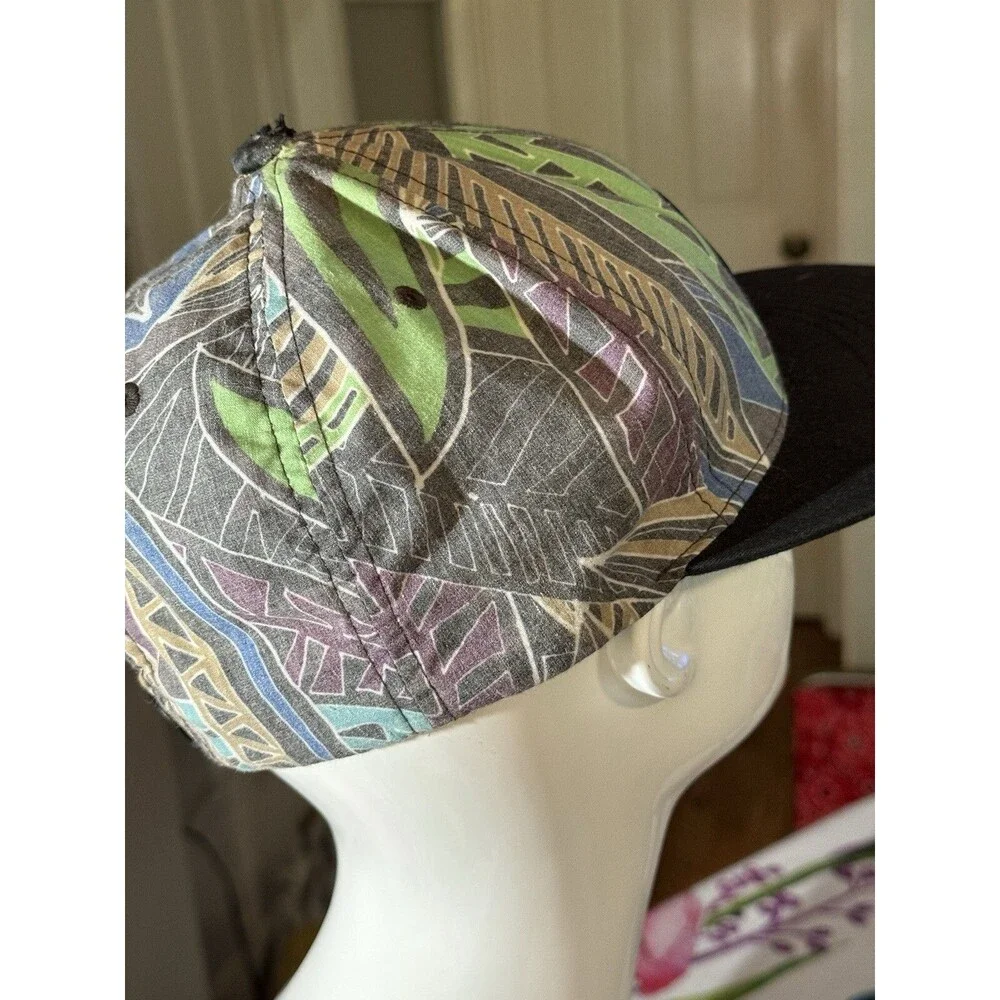 Volcom Mens Baseball Cap Hat Flat Bill Snapback Blue Gray Green Island Vibes